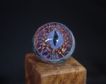 Bargain sale Dragon's eye  of rain Handmade art glass marble.Dr sawfish 2023 borosilicate collectable