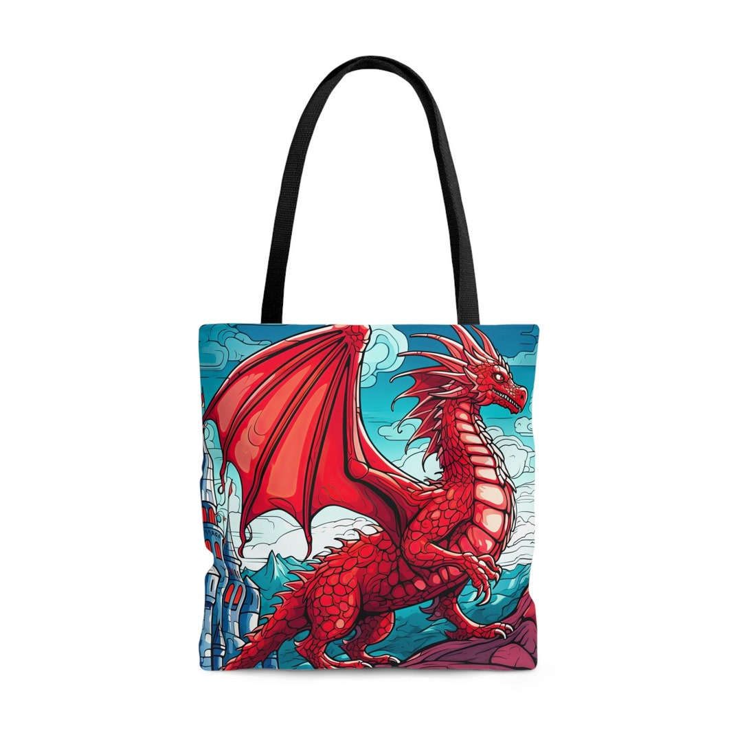 Dragon Tote Bag Fantasy Board Game Bag Magical RPG Accessory Bag Dnd Dragon Game Night Game Bag