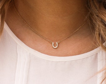 Horseshoe Necklace, Gold Horseshoe Necklace, Horseshoe Necklace Gold, Horse Shoe Necklace, Necklaces for women, necklace for her