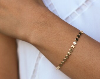 Sequin Bracelet, Dainty Bracelet, Gold Bracelet, Dainty Gold Bracelet, Minimalist, Bracelets for women gold, Gold Bracelets for women