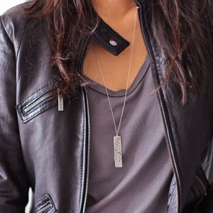 Long Geometric Necklace, long silver necklace, long necklace with pendant, long necklace, necklaces for women, silver necklaces for women
