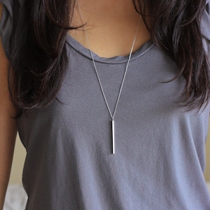 Long Silver Necklace, Long Necklace, Long Necklace for Women, Long Necklace with Pendant, Silver Necklaces for Women, v2