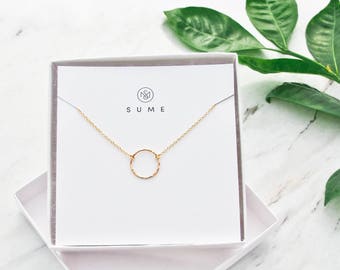 Circle Necklace, circle necklace gold, necklaces for women, necklaces for women gold, Karma Necklace, necklace for her, simple gold necklace