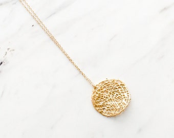 Round Coral Necklace, Long gold necklace, long necklace, for women, gold, long pendant necklace, necklaces for women gold, necklace for her