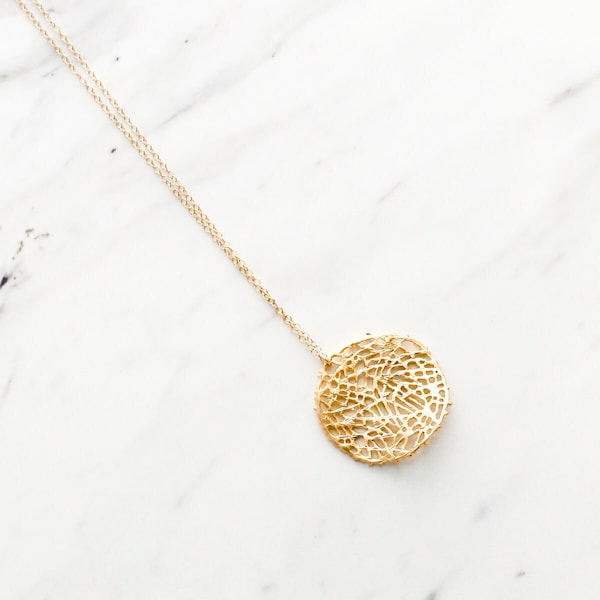 Round Coral Necklace, Long gold necklace, long necklace, for women, gold, long pendant necklace, necklaces for women gold, necklace for her