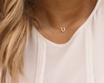 Horseshoe Necklace, Gold Horseshoe Necklace, Horseshoe Necklace Gold, Horse Shoe Necklace, Necklaces for women, Lucky Horseshoe Pendant