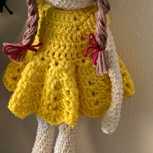 Crochet doll clothes pattern, Crochet pattern for Amigurumi doll, Crochet tutorial dresses, Crochet doll how to, Outfit doll pdf image 3