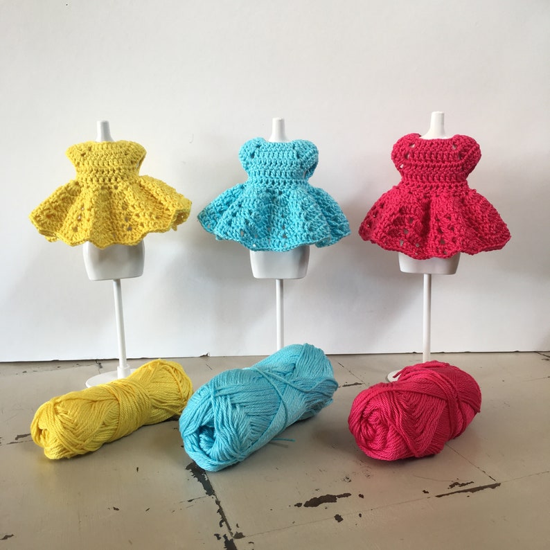 Crochet doll clothes pattern, Crochet pattern for Amigurumi doll, Crochet tutorial dresses, Crochet doll how to, Outfit doll pdf image 1