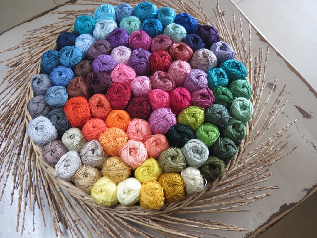 15 Mix Cotton Yarn, Bulk Cotton Yarn, 100 Mercerized Cotton Yarn, High