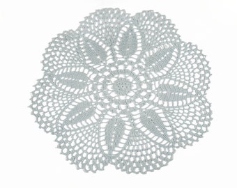 Hand crochet doily, Lace placemat, Blue crochet tablecloth, Housewarming gift crochet, Housewarming decor