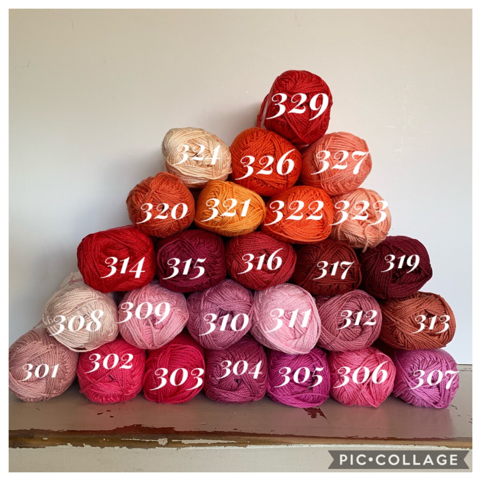 Mix 15 Pink Crochet Yarn Orange Cotton Yarn Free Shipping Etsy