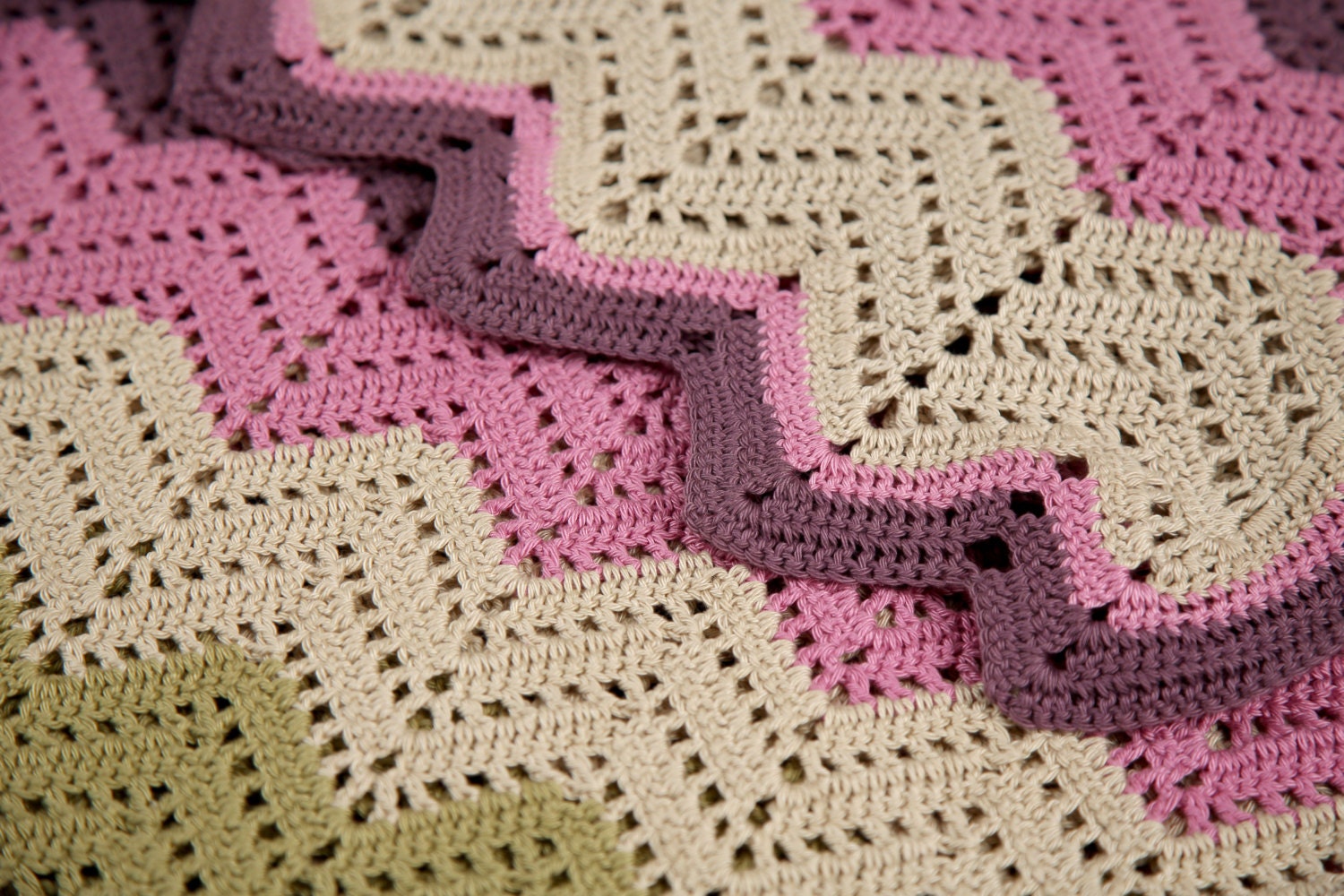 Knitting Chevron Blanket Stripe Crochet Blanket Zig Zag Etsy