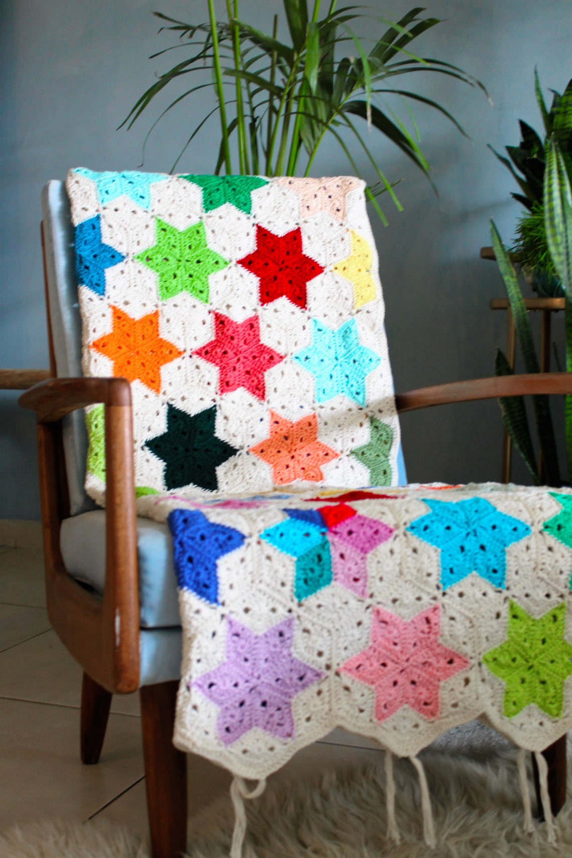 Crochet Blanket Star Crochet Blanket Star Blanket Star Etsy