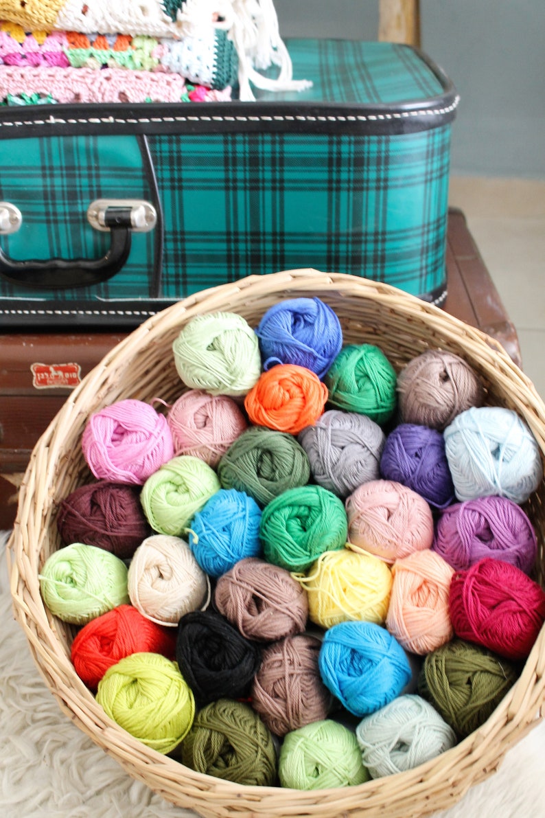Hand knitting yarn 50gr 100/% mercerized cotton yarn 15 Mix cotton yarn Bulk cotton yarn High quality cotton yarn