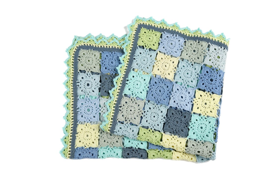 Crochet Baby Blanket Boy, Granny Square Blanket, Crochet Afghan Blanket