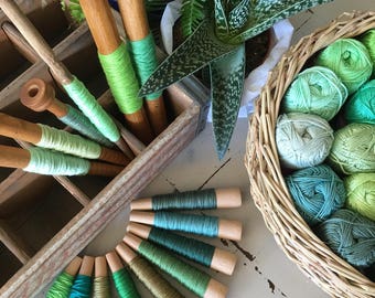 Mix 10 Green yarn, Green cotton yarn, Free shipping, Green crochet yarn 50 gr', Cotton yarn crochet, Mercerized cotton yarn, Hand knit yarn