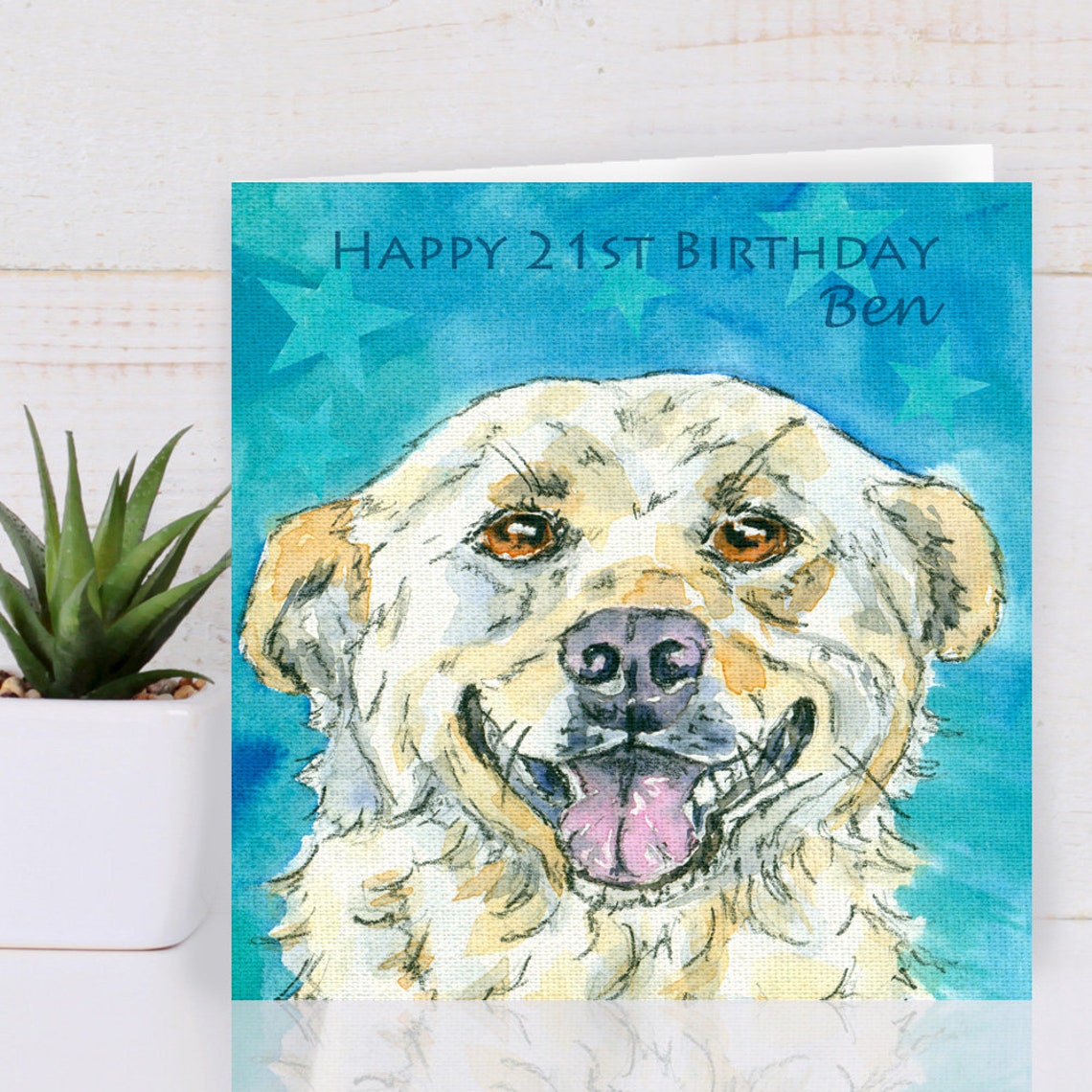 Personalised Dog Birthday Card Custom Birthday Day Card Etsy