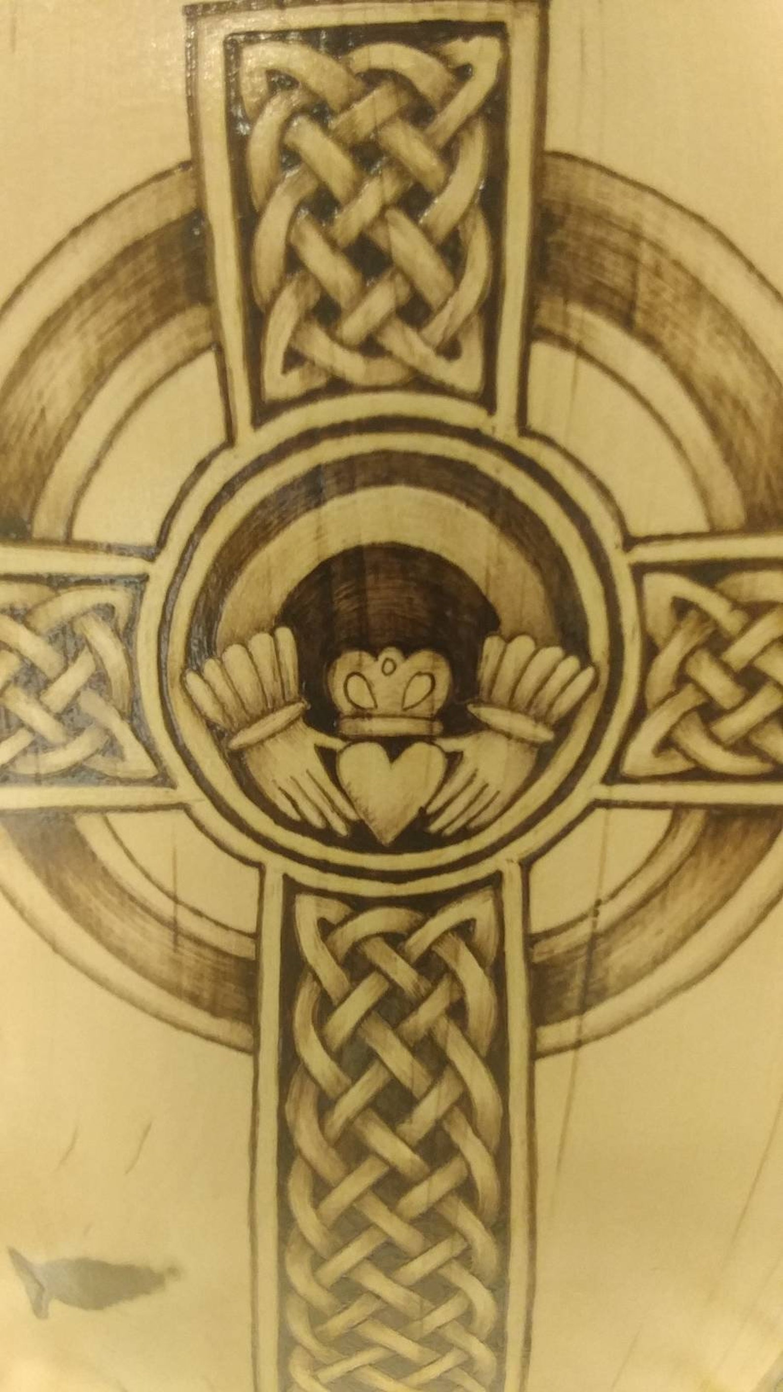 Celtic Cross With Claddagh - Etsy