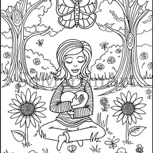 Inner Peace-Printable Coloring Book Page for Adults image 2