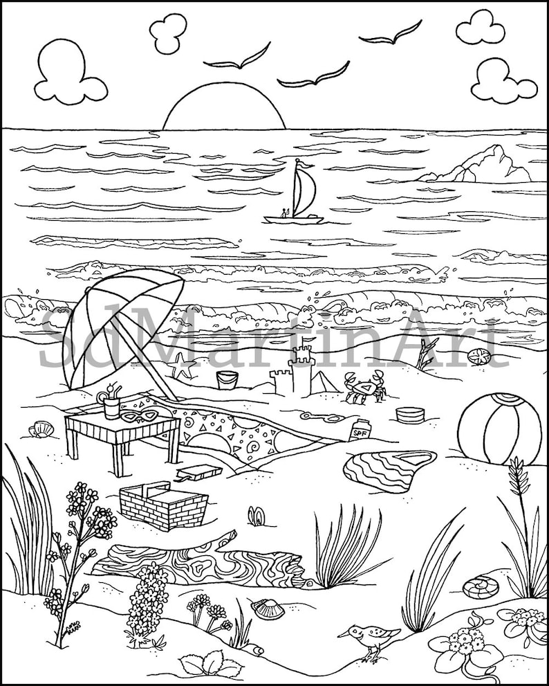 Summertime Printable Coloring Pages Summertime Printable Coloring Pages