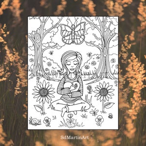 Inner Peace-Printable Coloring Book Page for Adults image 1