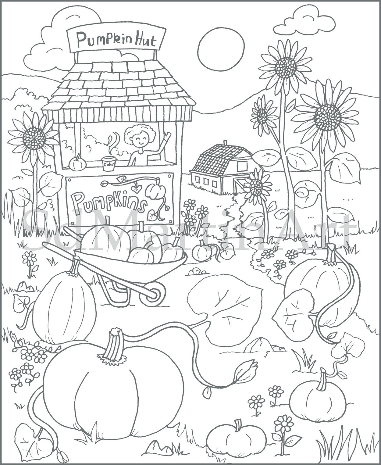 Pumpkin Patch-fall Time Printable-adult Coloring Book Page-for Adults, Teens and Kids-digital Download - Etsy pumpkin-patch-fall-time-printable-adult-coloring-book-page-for-adults-teens-and-kids-digital-download-etsy