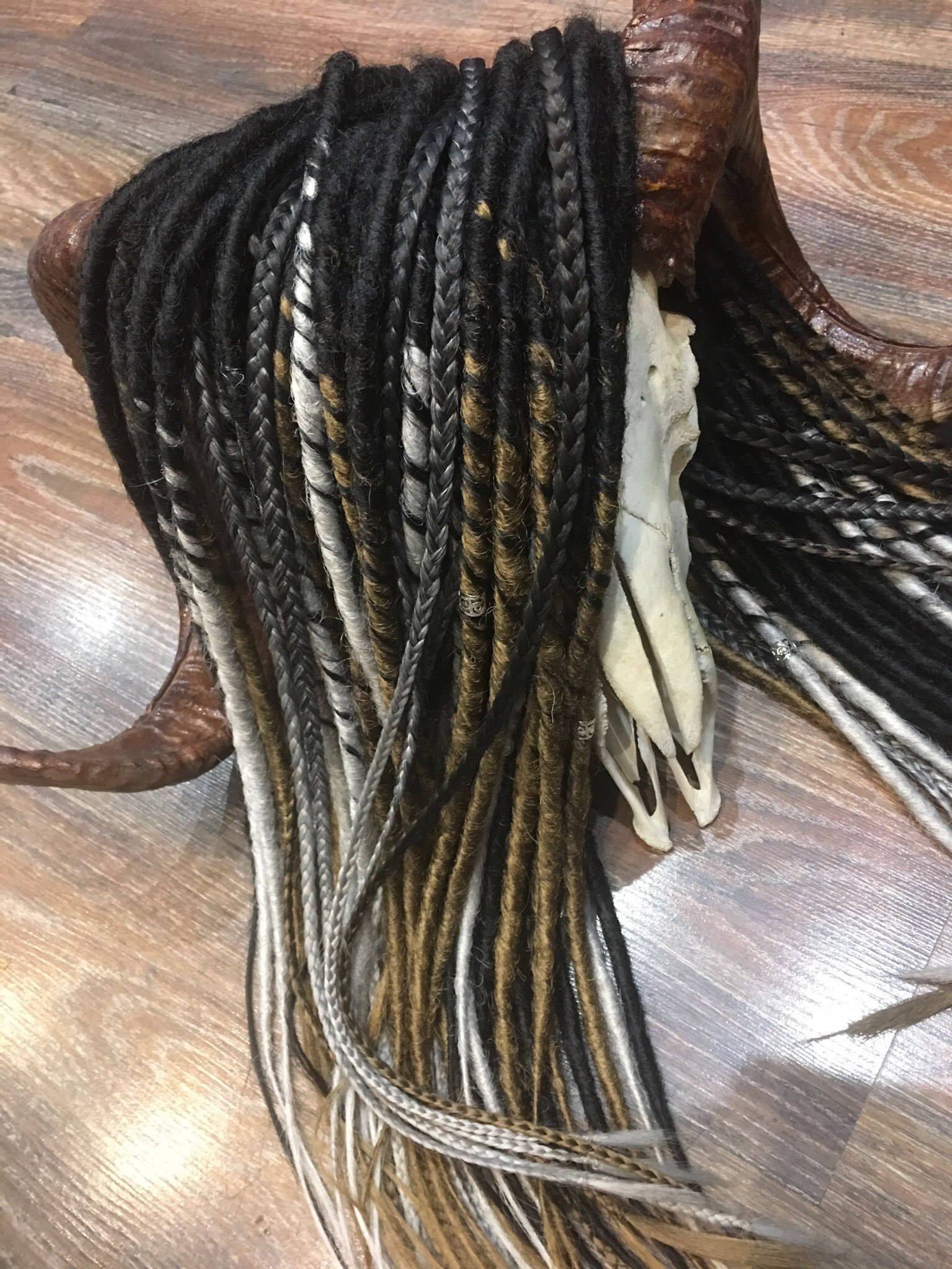 INDIAN MIX dreads and braids black black to brown black to Etsy