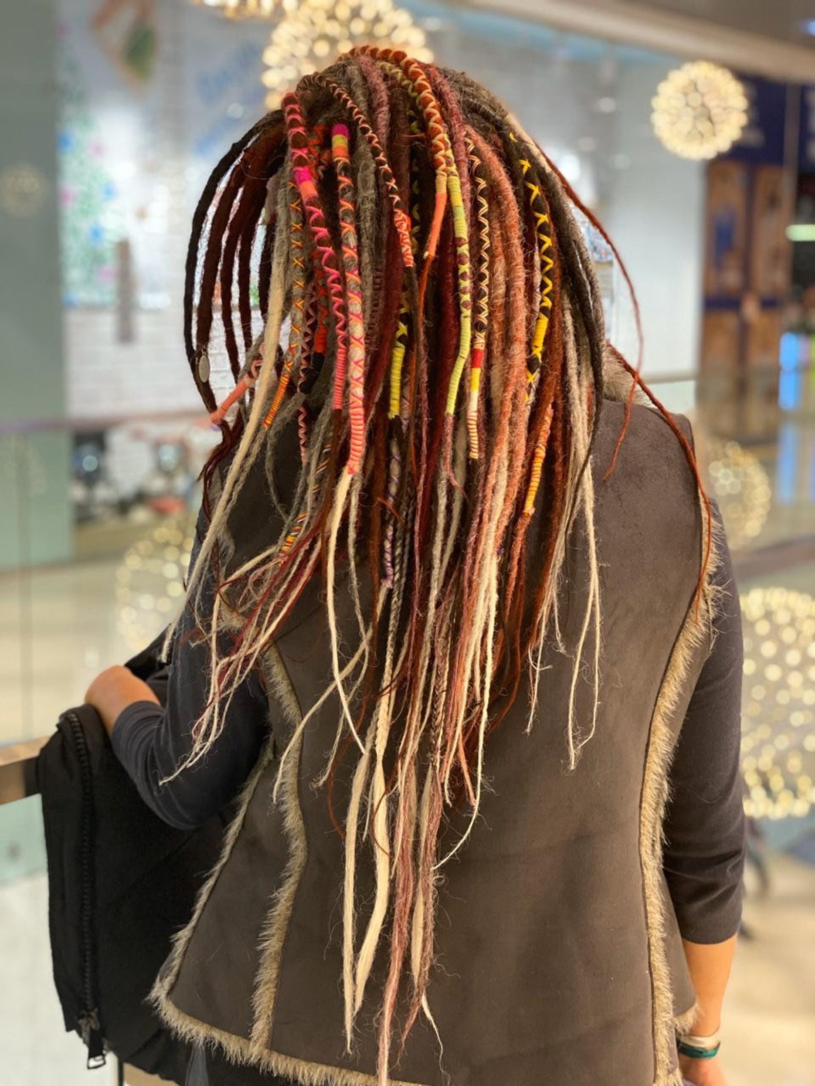 BOHO HIPPY red synthetic dreads. Dreadlock extensions double Etsy