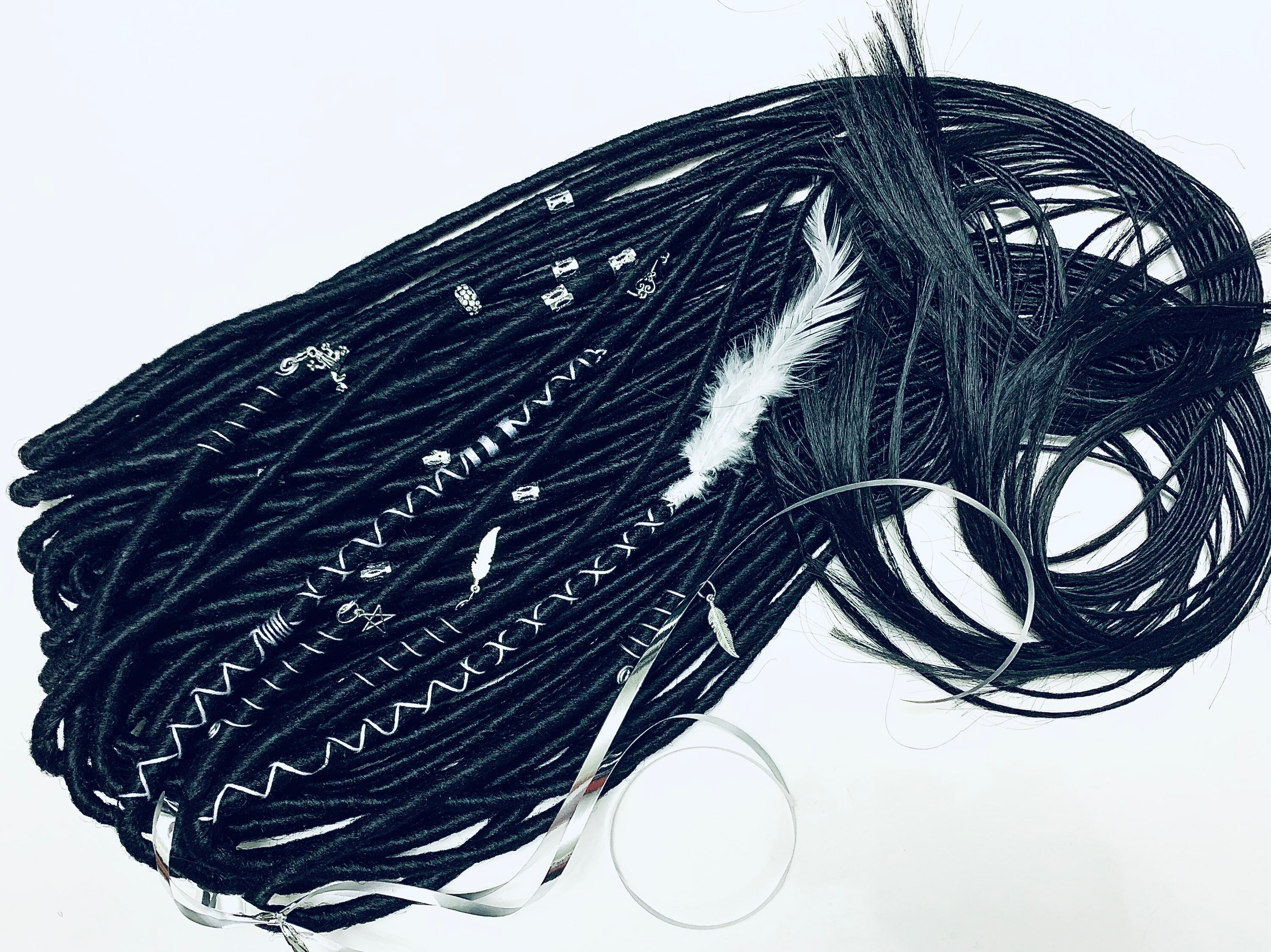 Black synthetic dreads. Double ended drealocks D.E. or single ended S…