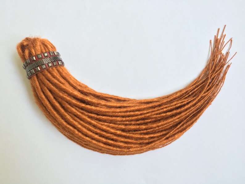 Ginger Orange Synthetic dreads. Dreadlock Extensions. DE Etsy