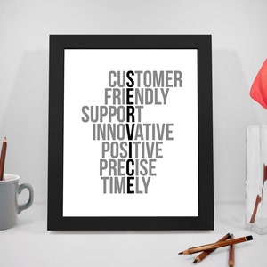 Service Printable Quotes, Customer Motivational Prints, Innovative Poster, Office Gifts, Office Decor, Office Art, Office Wall Decor