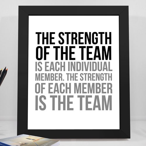 The Strength of the Team is Each Individual Member Office - Etsy