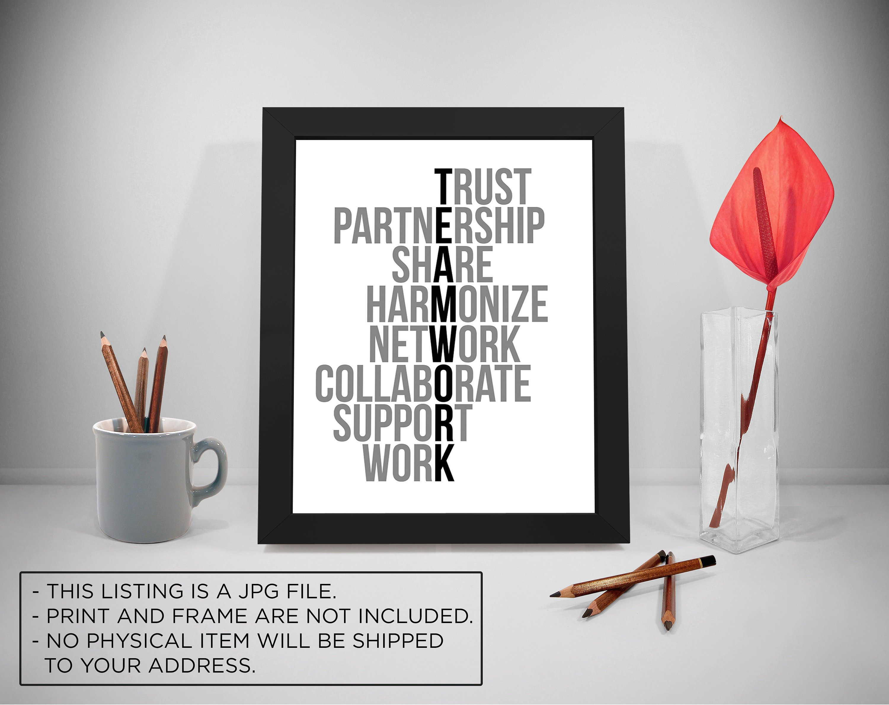 Team Work Motivational Quotes, Teamwork Print, Trust Inspirational