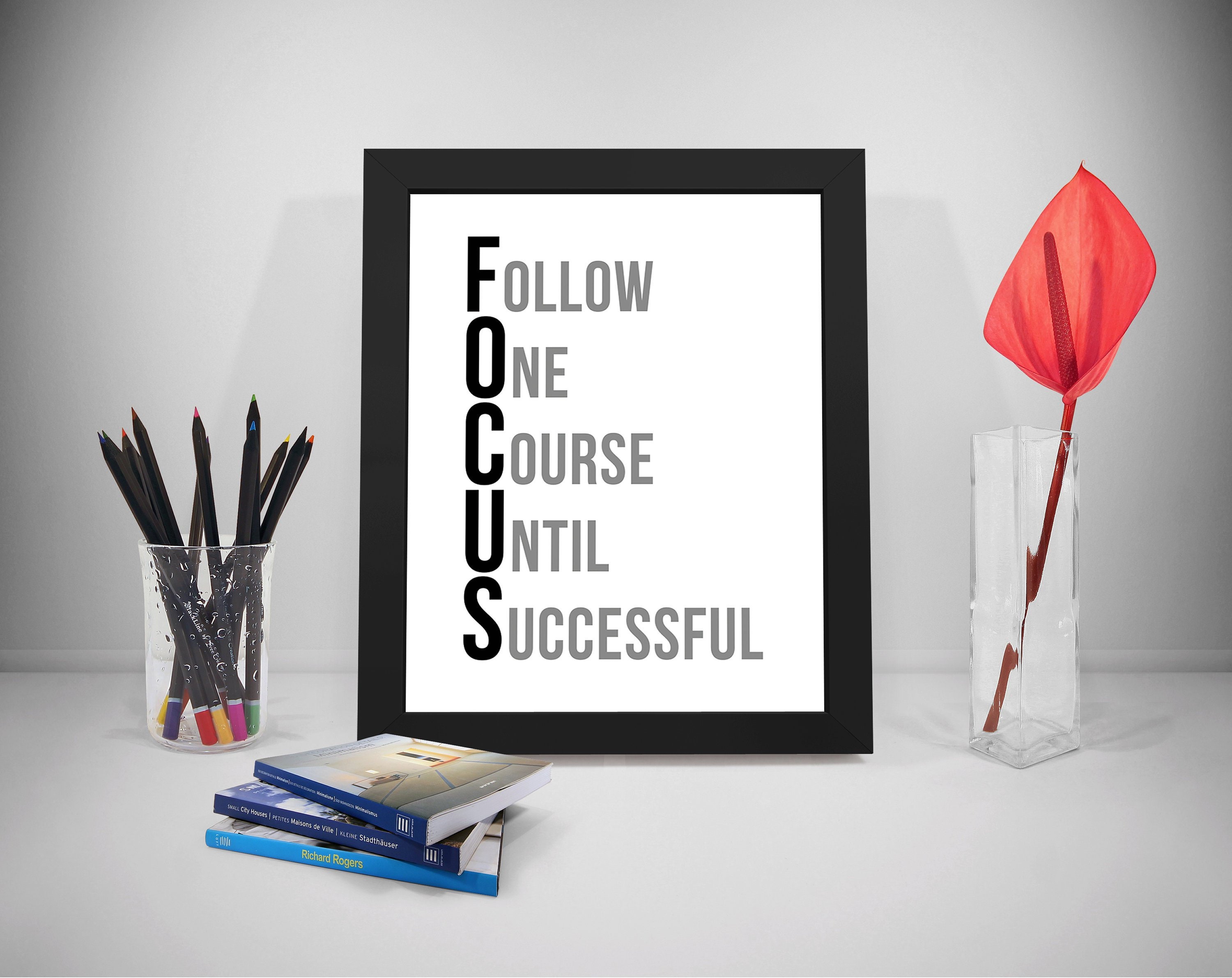 Follow One Course Until Successful, Focus Quote Printable, Follow Quote, Business Quotes