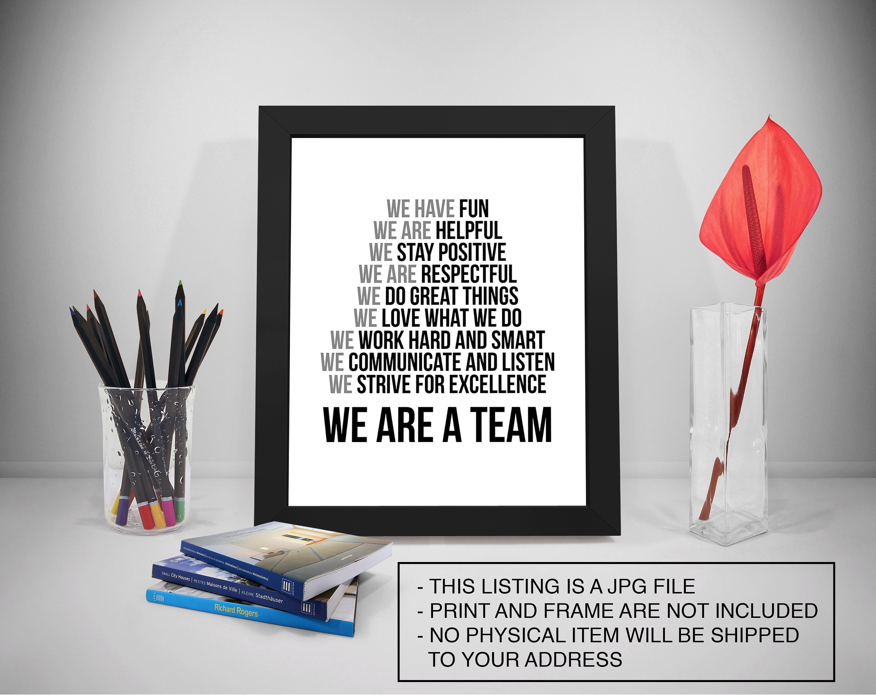 We Are Team Quotes We Are Team Teamwork Quotes Office Decor Ideas Office Wall | Etsy Canada