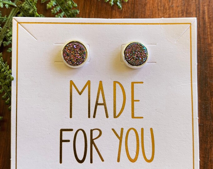 Druzy Inlay Earrings