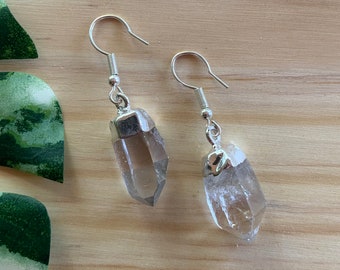 Quartz Points Earrings with Silver Solder