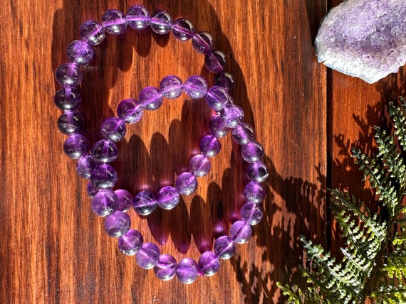 Deep Purple Amethyst Stretch Bracelets