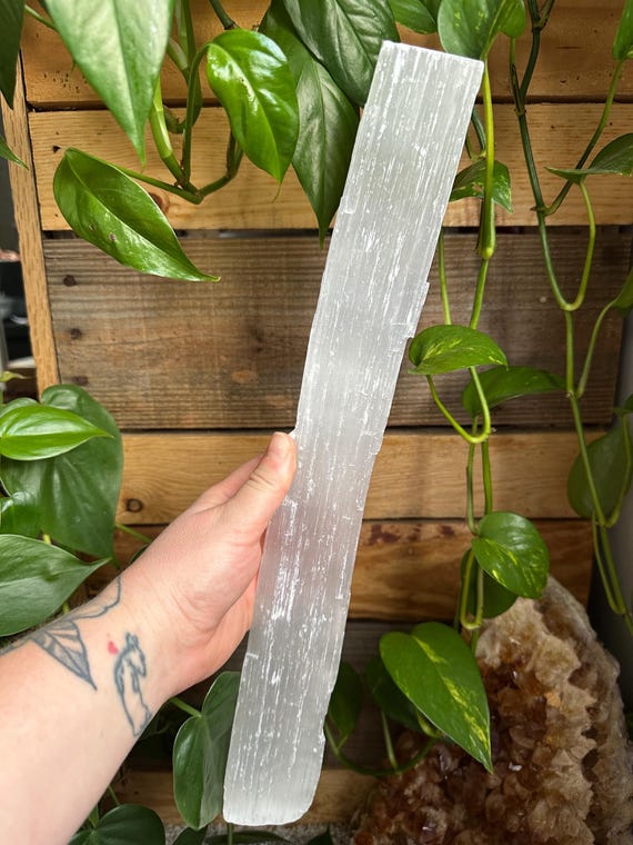 Large Natural Rough Selenite Stick
