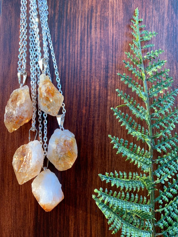 Rough Chunk Citrine Necklace