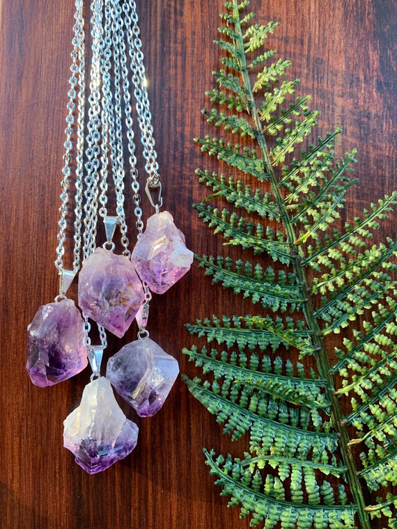Rough Chunk Amethyst Necklace