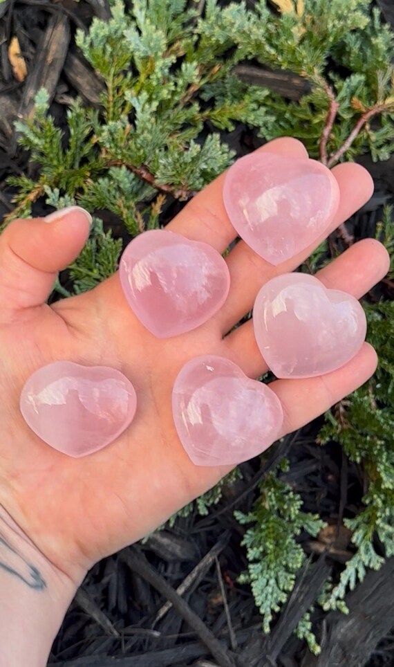 Star Rose Quartz Hearts