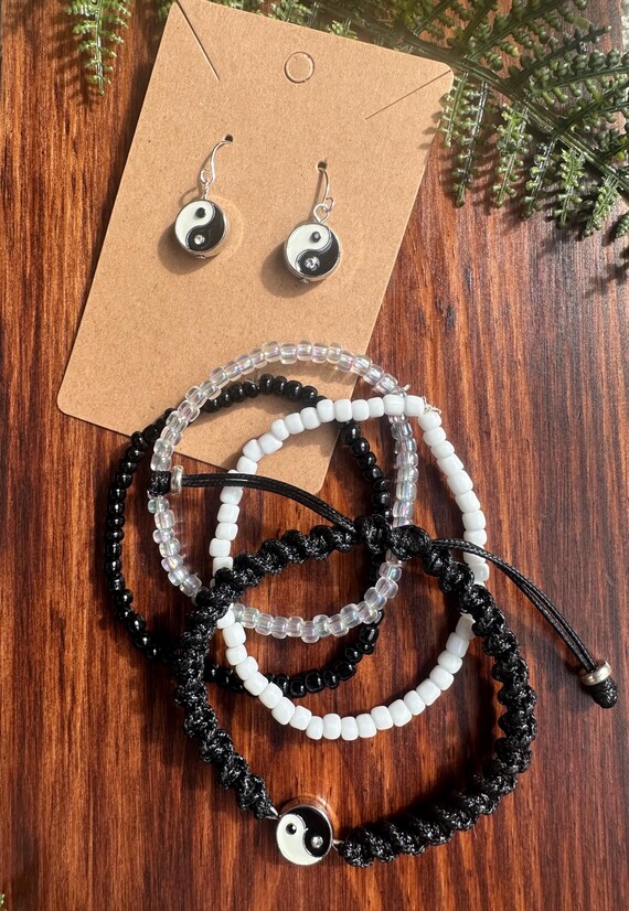 Yin Yang Bracelet Sets / Black