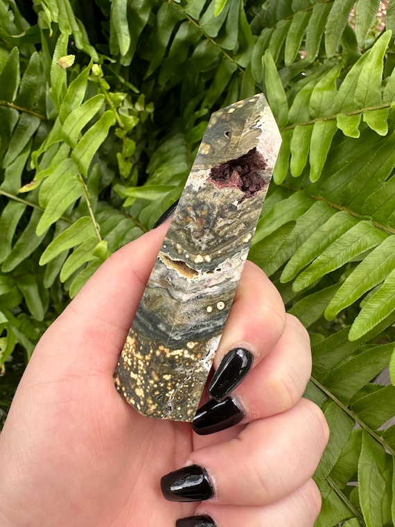 Gift For Mineral Collectors Ocean Jasper Towers Special Gemstones Perfect Gift For Him Natural Minerals Polished Obelisk