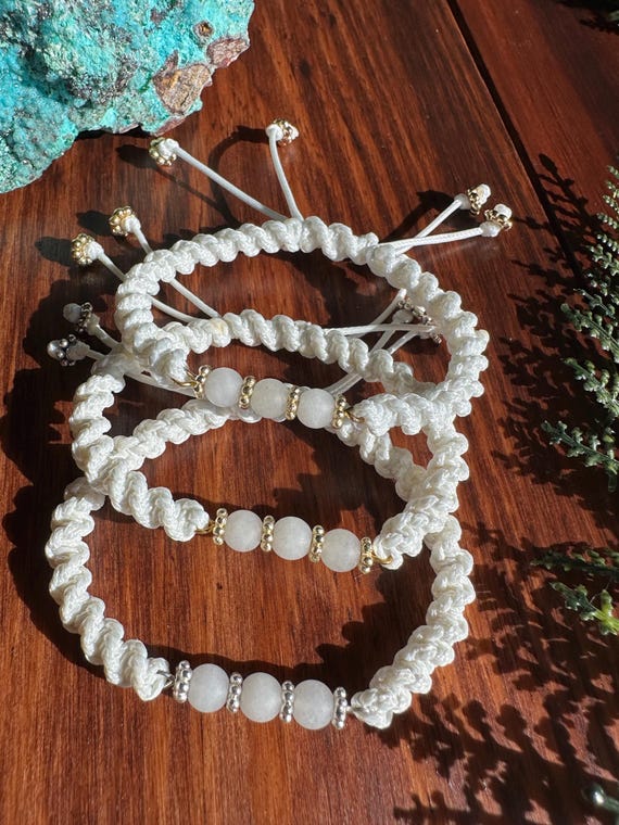 Snow Quartz Adjustable Bracelet