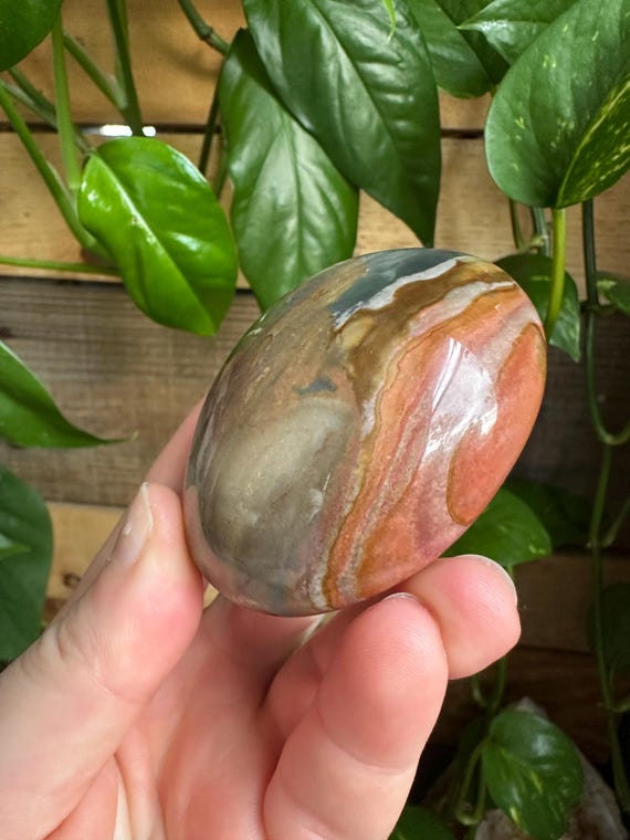 Polychrome Jasper Palm Stone