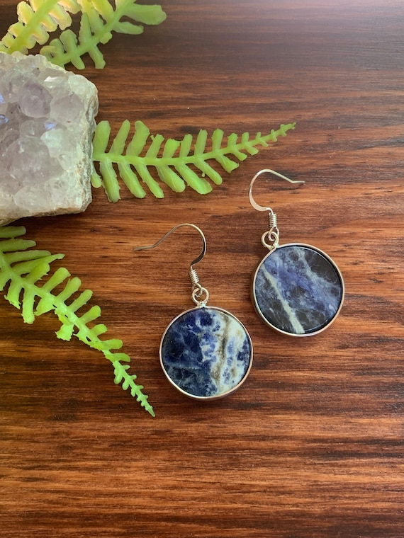 Sodalite Round Earrings