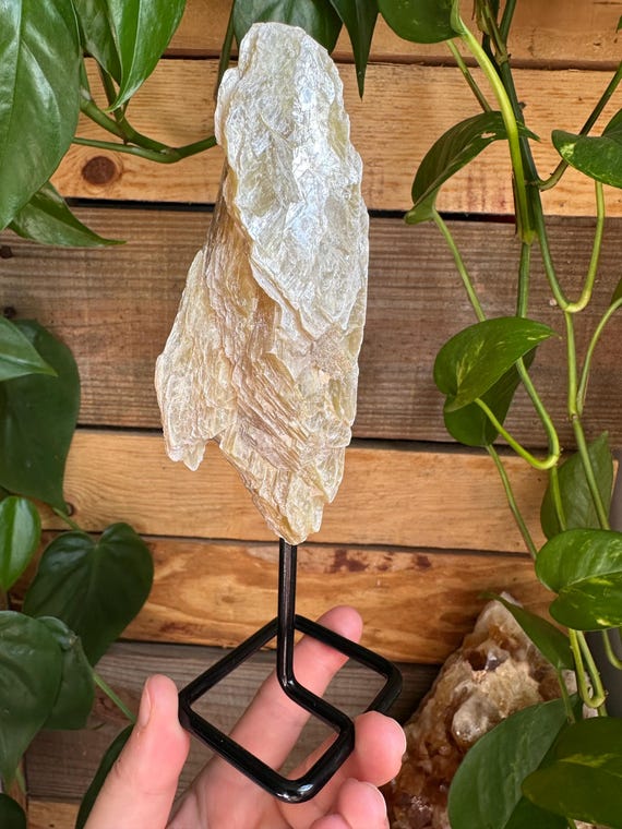 Muscovite Rough Specimen On Display Stand