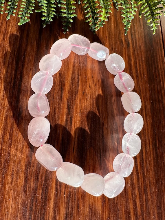 Polished Rose Quartz Bracelet