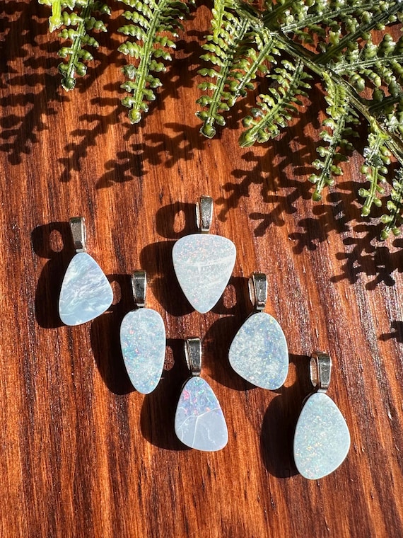 Tiny Opal Doublet Pendants